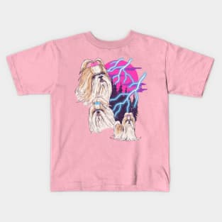 Lightning Shih Tzu Kids T-Shirt